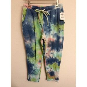 NWT Sunset & Sixth Tie Dye Jogger Sweatpants Sweats Pants L 11/13 High Rise